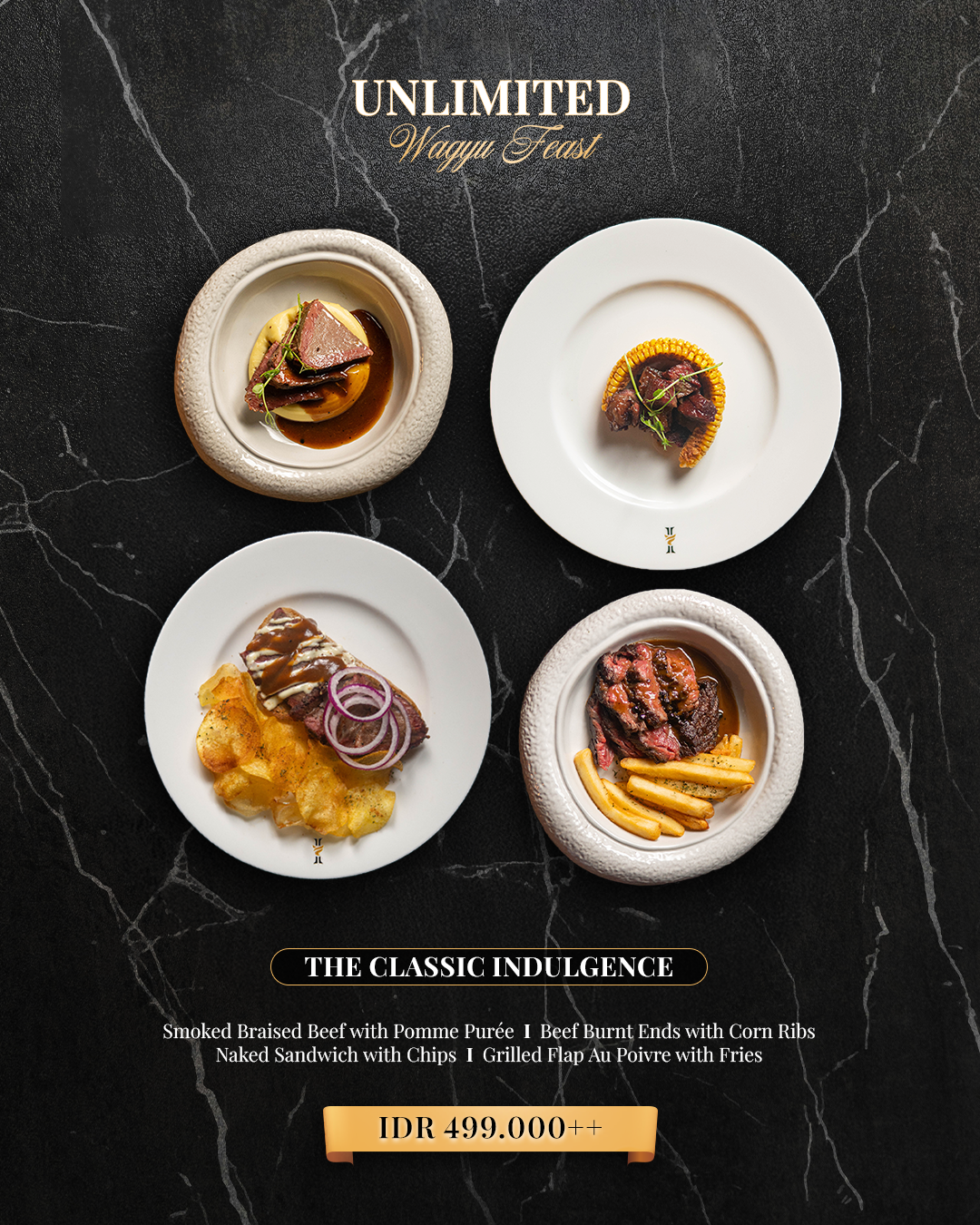 The Classic Indulgence menu