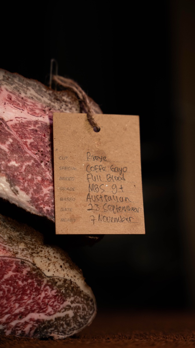 Coffee Gayo dry-aged Fullblood Wagyu at Meatguy Steakhouse Jakarta