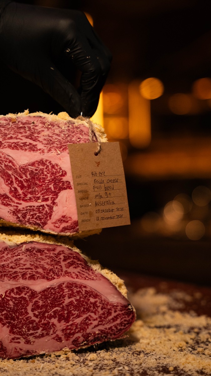 Gouda Cheese dry-aged Fullblood Wagyu at Meatguy Steakhouse Jakarta