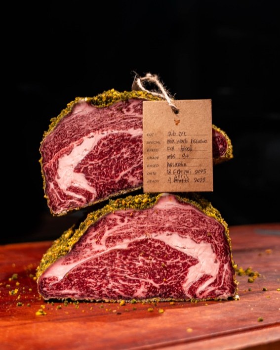 Mix Herb Pistachio Dry-Aged dry-aged at Meatguy Steakhouse Jakarta